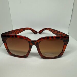 Chic Animal Print Square Sunglasses
